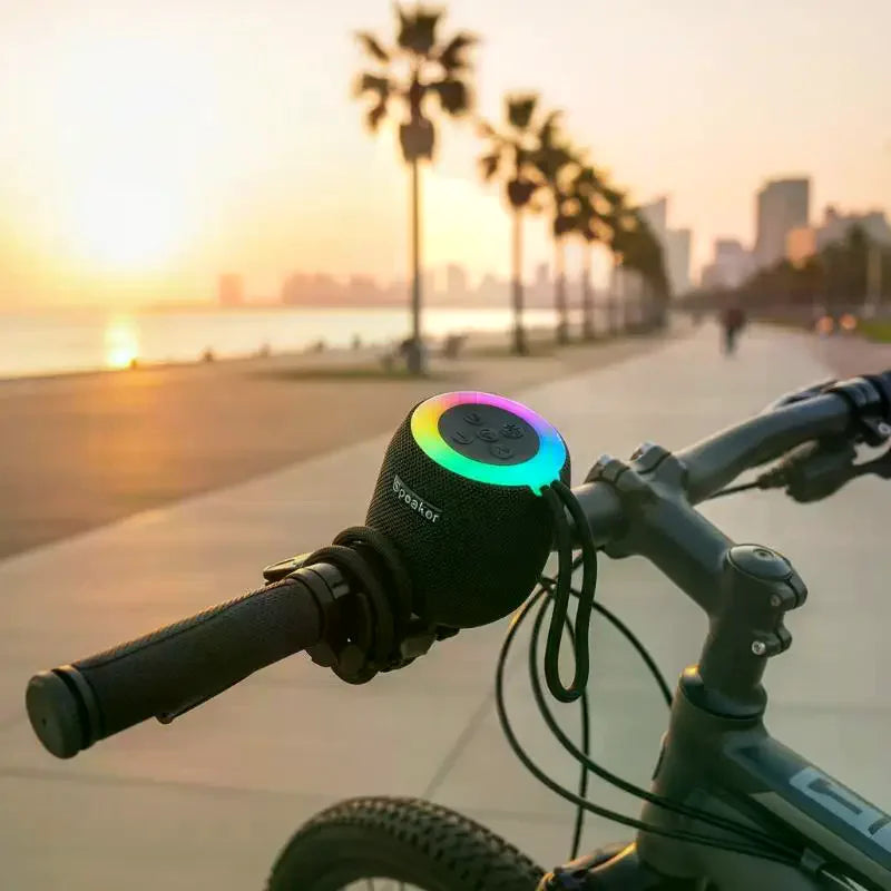 Mini haut-parleur Bluetooth RGB portable avec dragonne