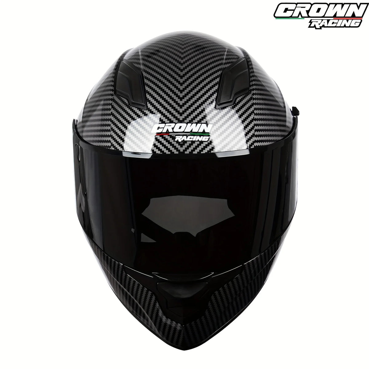 Casque intégral Crown Racing DOT – Black Metallic ⚡ | Ride Nuts