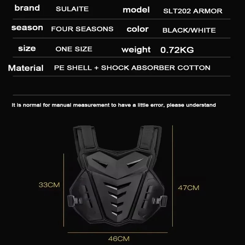🛡️ Armure de protection intégrale Ride Nuts – Torse, dos & épaules