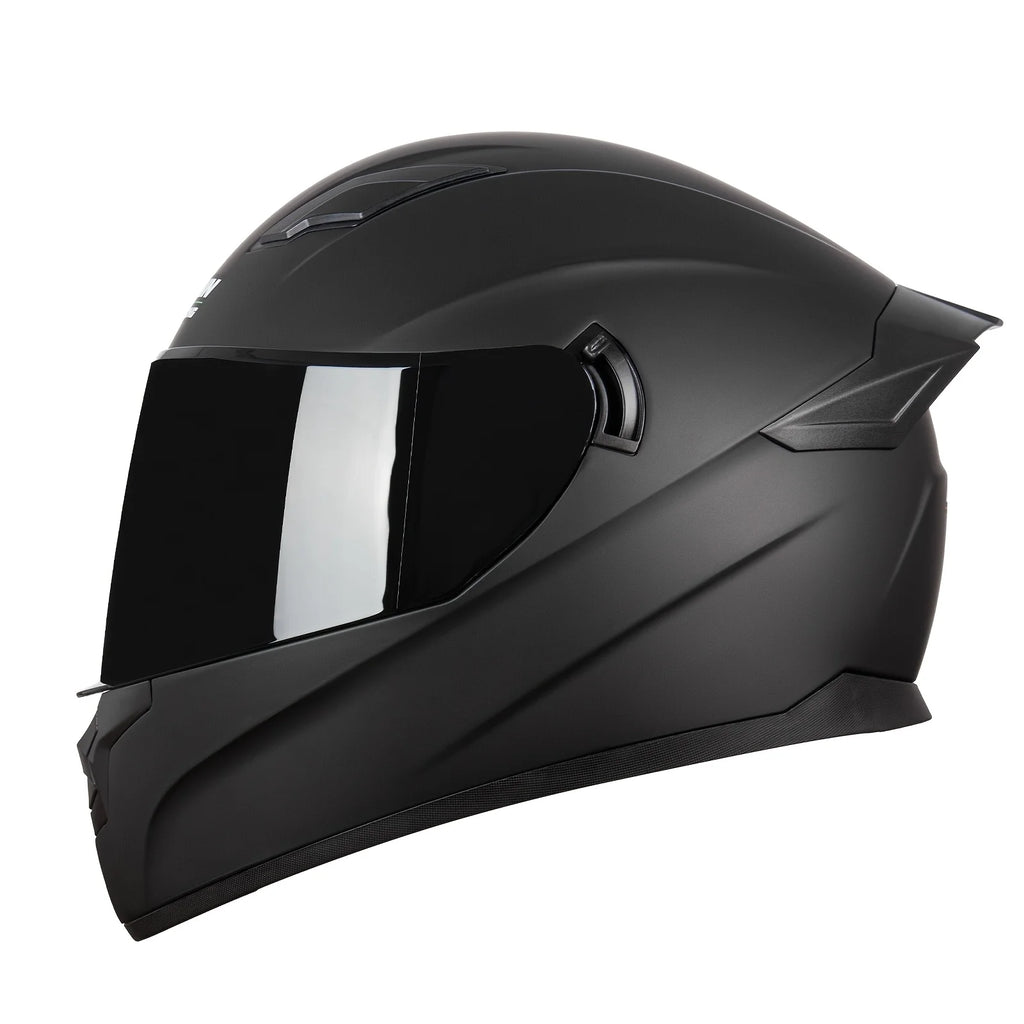 Casque intégral Crown Racing DOT – Black Metallic ⚡ | Ride Nuts
