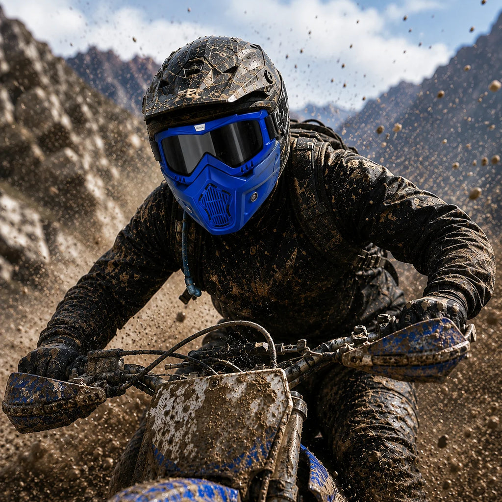 Masque intégral Ride Nuts – Style & protection contre le vent Un look qui ne passe pas inaperçu. ⚡