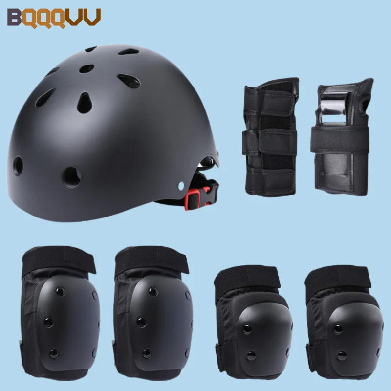 🛡️ Kit de protection 7 pièces BQQQVV – Casque + protections  Un seul kit. Une protection de la tête aux poignets. 🛴⚡