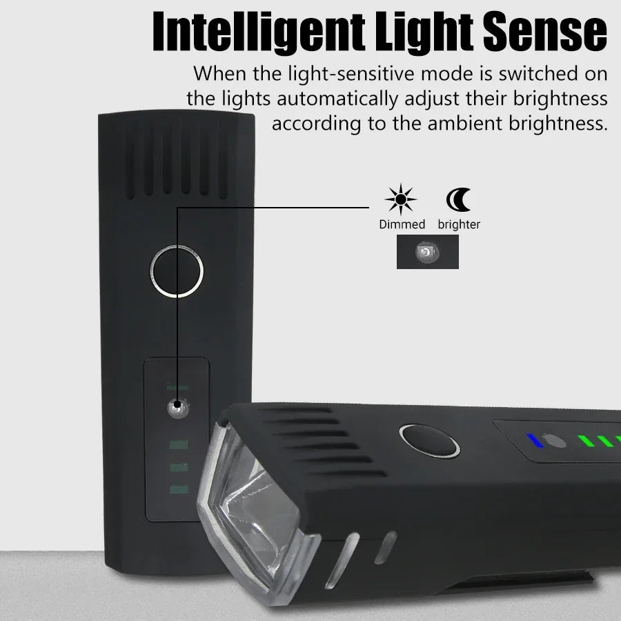 Nuts rider Bicycle Front Light Bright Bike Led Flashlight Bicycle Lantern USB Rechargeable MTB Bike Rear Lamp for Cycling Headlight