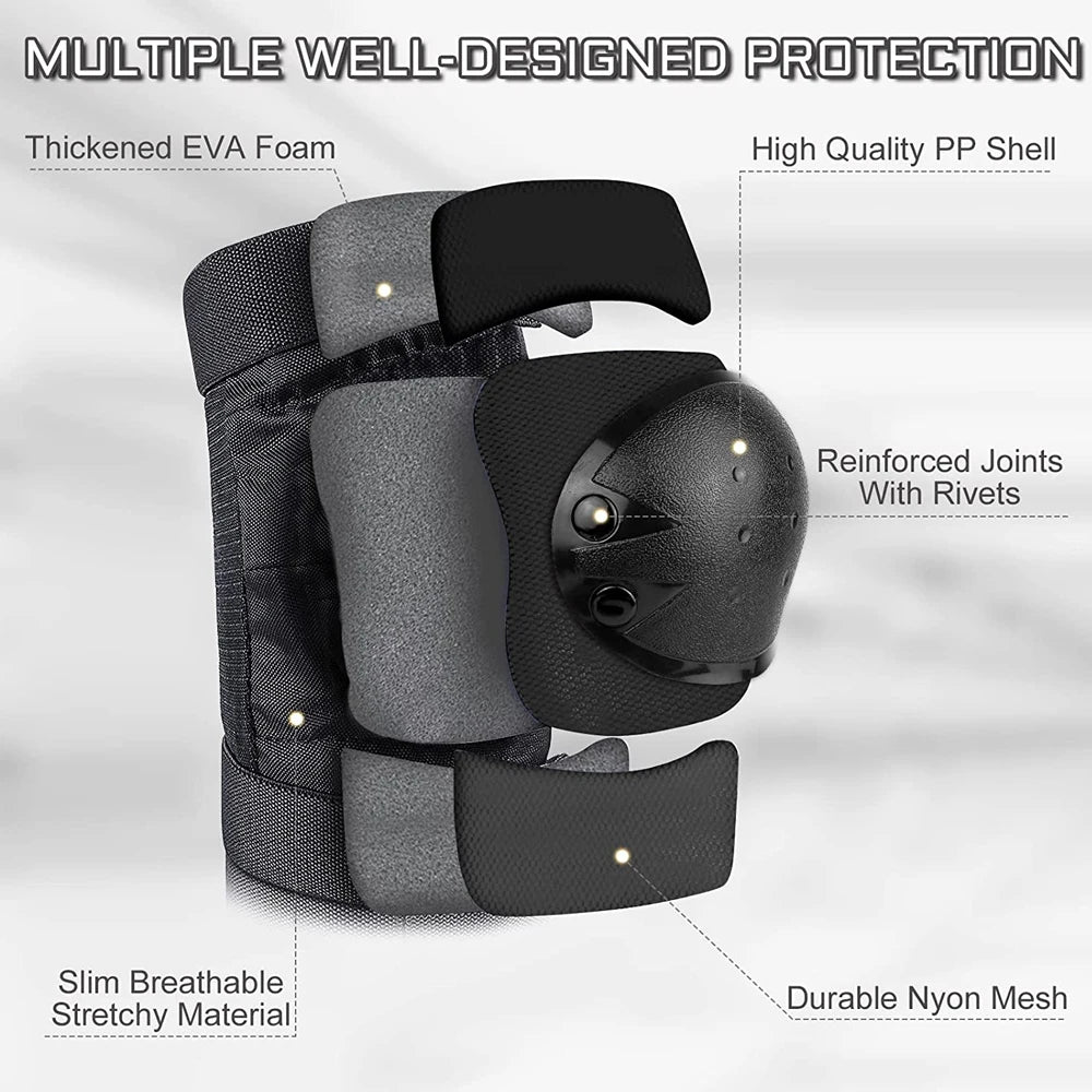 🛡️ Kit de protection 7 pièces BQQQVV – Casque + protections  Un seul kit. Une protection de la tête aux poignets. 🛴⚡