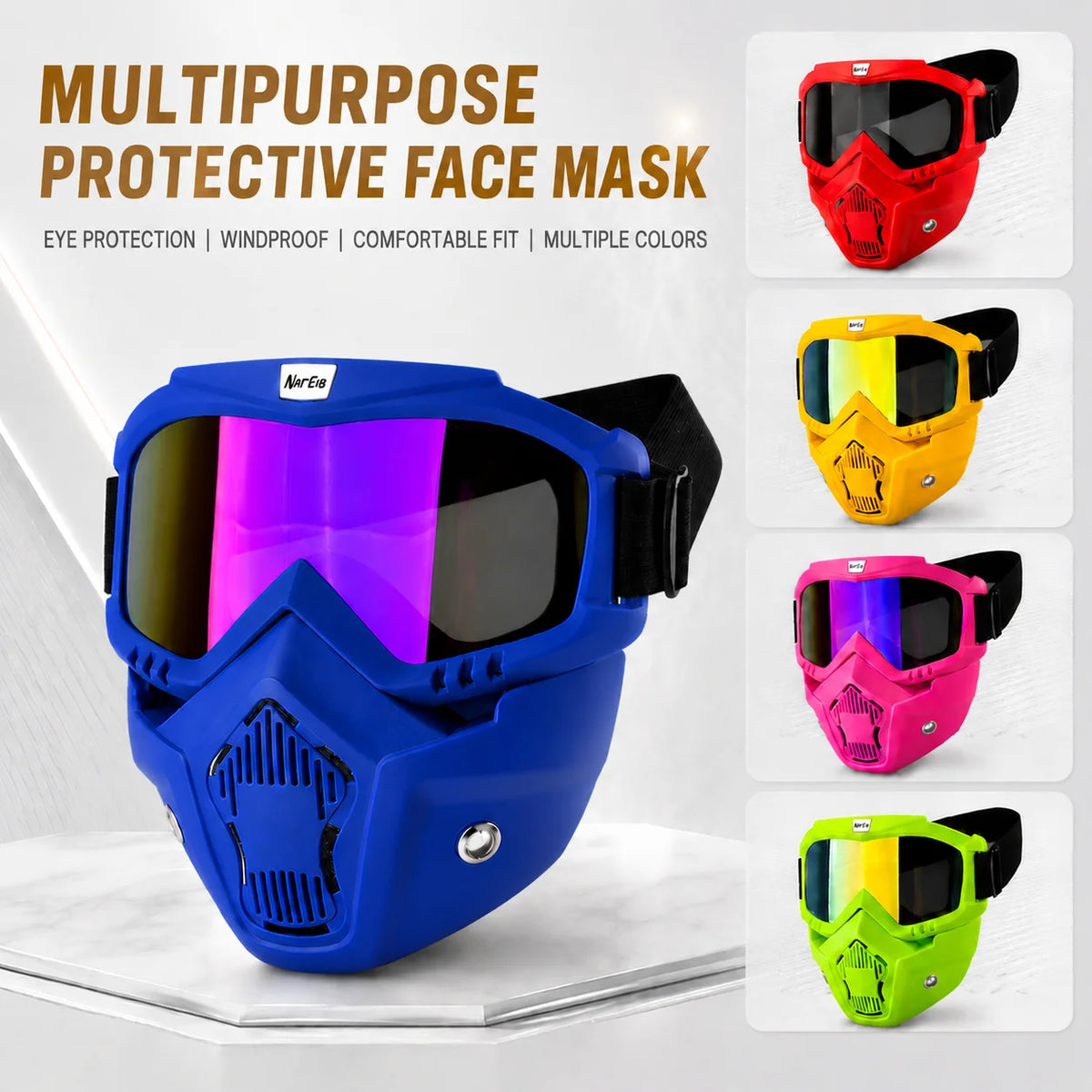 Masque intégral Ride Nuts – Style & protection contre le vent Un look qui ne passe pas inaperçu. ⚡