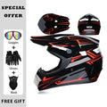 Motocross Helmets Off Road Helmet Dirt Bike Downhill AM DH Cross Helmet Street Riding Safety 3 Piece Gifts - Goggles Mask Gloves