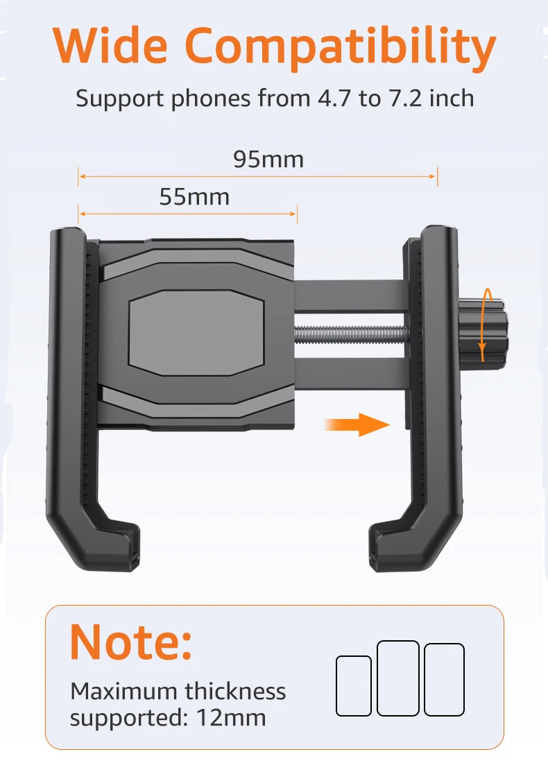 Support de téléphone universel pour vélo, trottinette et moto