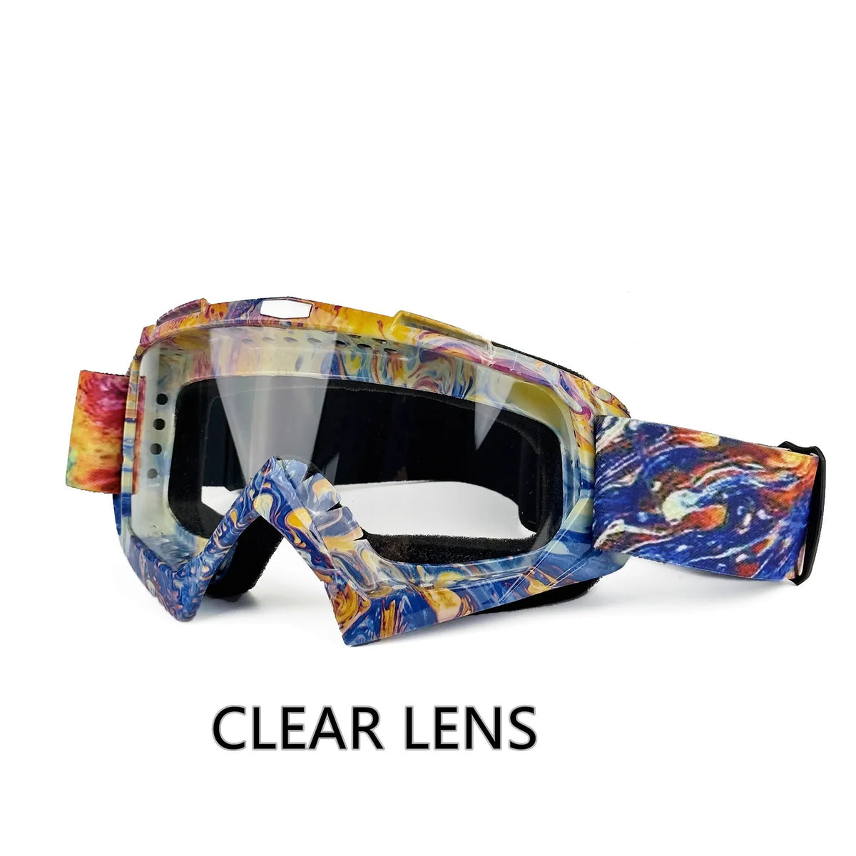 MX Motorcycle Motocross Goggles, Windproof Protective Off-Road Glasses for Men MTB ATV Cycling Racing Outdoor Sports