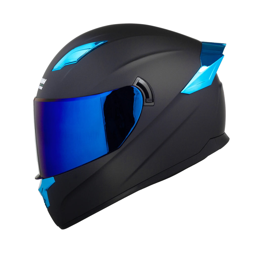 Casque intégral Crown Racing DOT – Black Metallic ⚡ | Ride Nuts