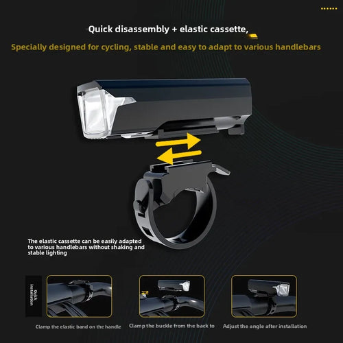 Bicycle Lights, Bike Lights, Cycling Lights, TYPE-C Charging Digital Display, High Brightness, Road Bike Sensing, Night Riding
