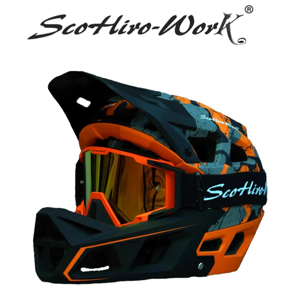 MTB Full Face Helmet Downhill Outdoors Sports Motocross Racing Bicycle Helmet For Men Ultralight Mountain Bike Safety Helmet