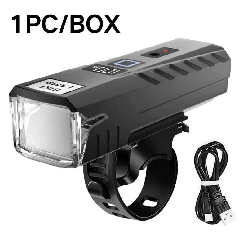 Bicycle Lights, Bike Lights, Cycling Lights, TYPE-C Charging Digital Display, High Brightness, Road Bike Sensing, Night Riding