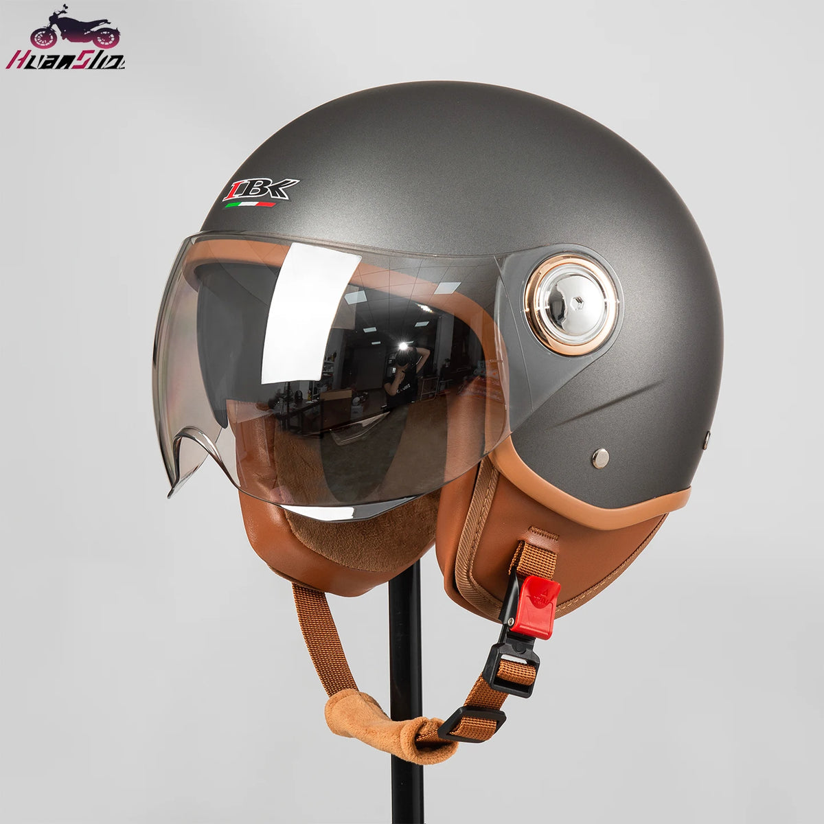Casque IBK B-110 Retro Route – Half Helmet 🏍️ | Ride Nuts
