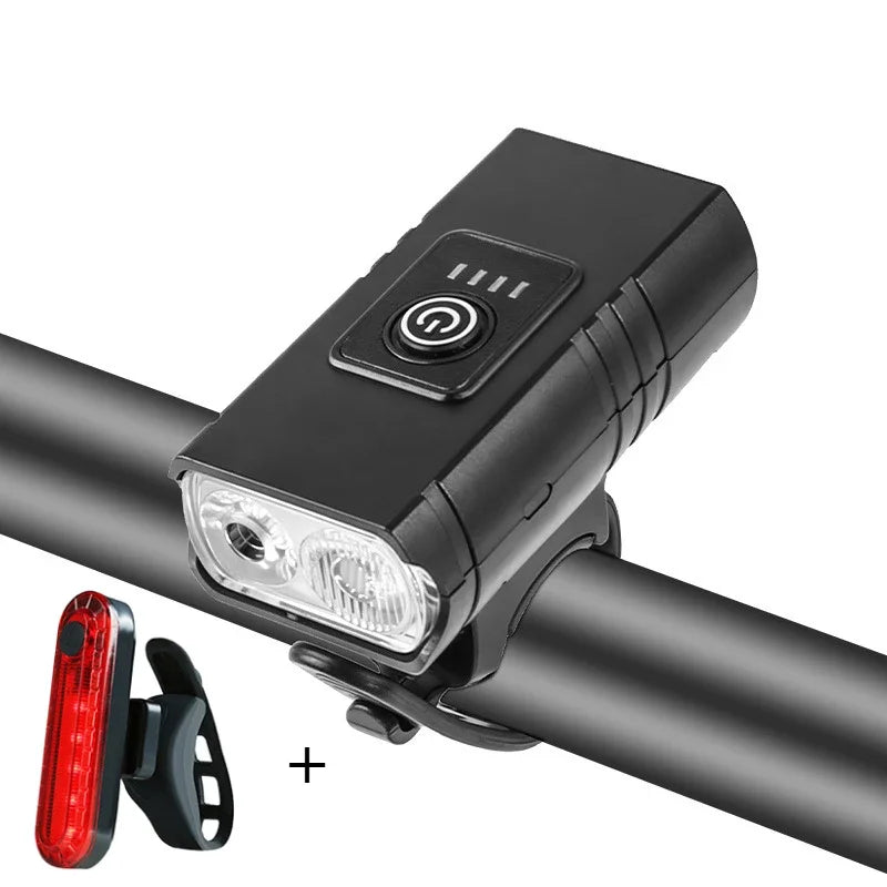 Bicycle Light 2 T6 LED USB Rechargeable MTB Mountain Bicycle Lamp 1000LM Bike Headlight Flashlight Bicycle Accessories