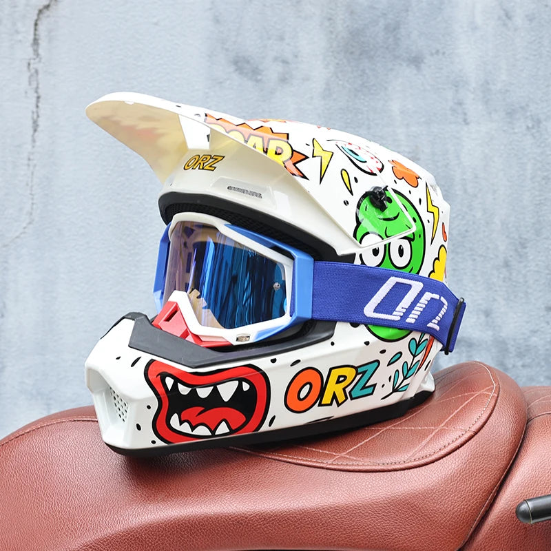 🏁 Casque intégral ORZ Graffiti – Street Rider
