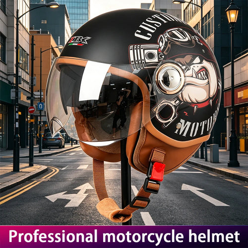 Casque IBK B-110 Retro Route – Half Helmet 🏍️ | Ride Nuts