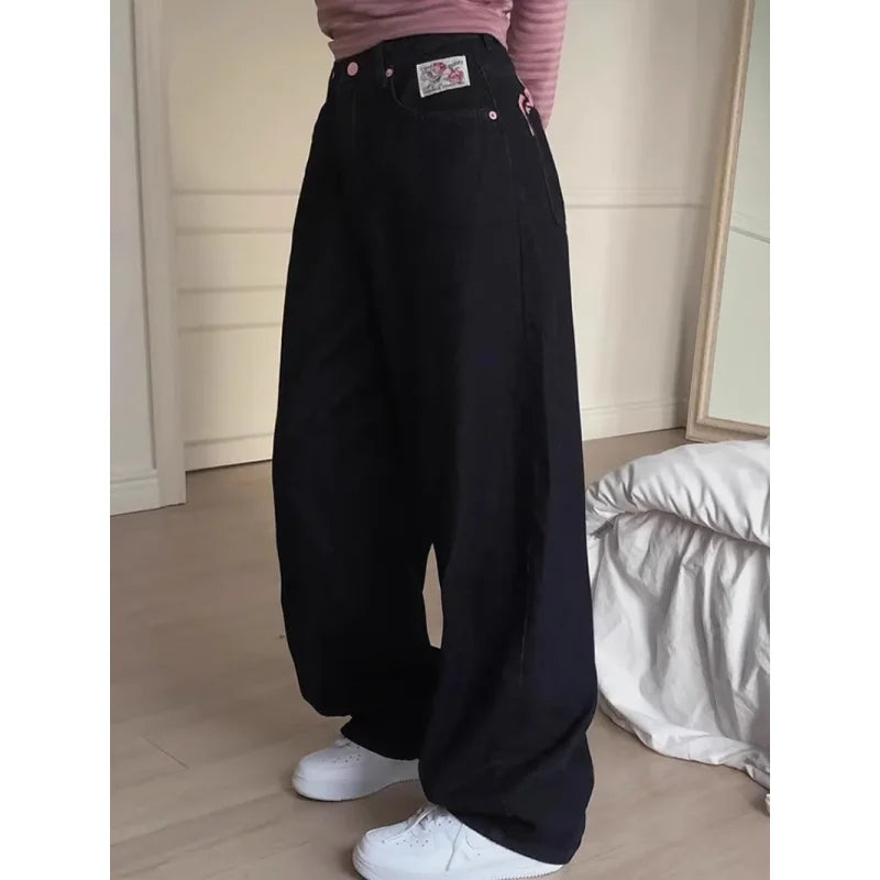 Jean Wide Leg Artisan – Broderies & Style Urbain