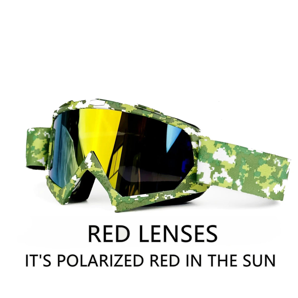 MX Motorcycle Motocross Goggles, Windproof Protective Off-Road Glasses for Men MTB ATV Cycling Racing Outdoor Sports