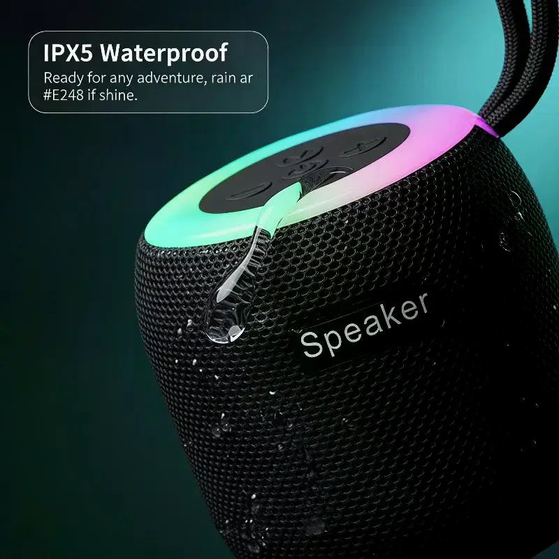 Mini haut-parleur Bluetooth RGB portable avec dragonne