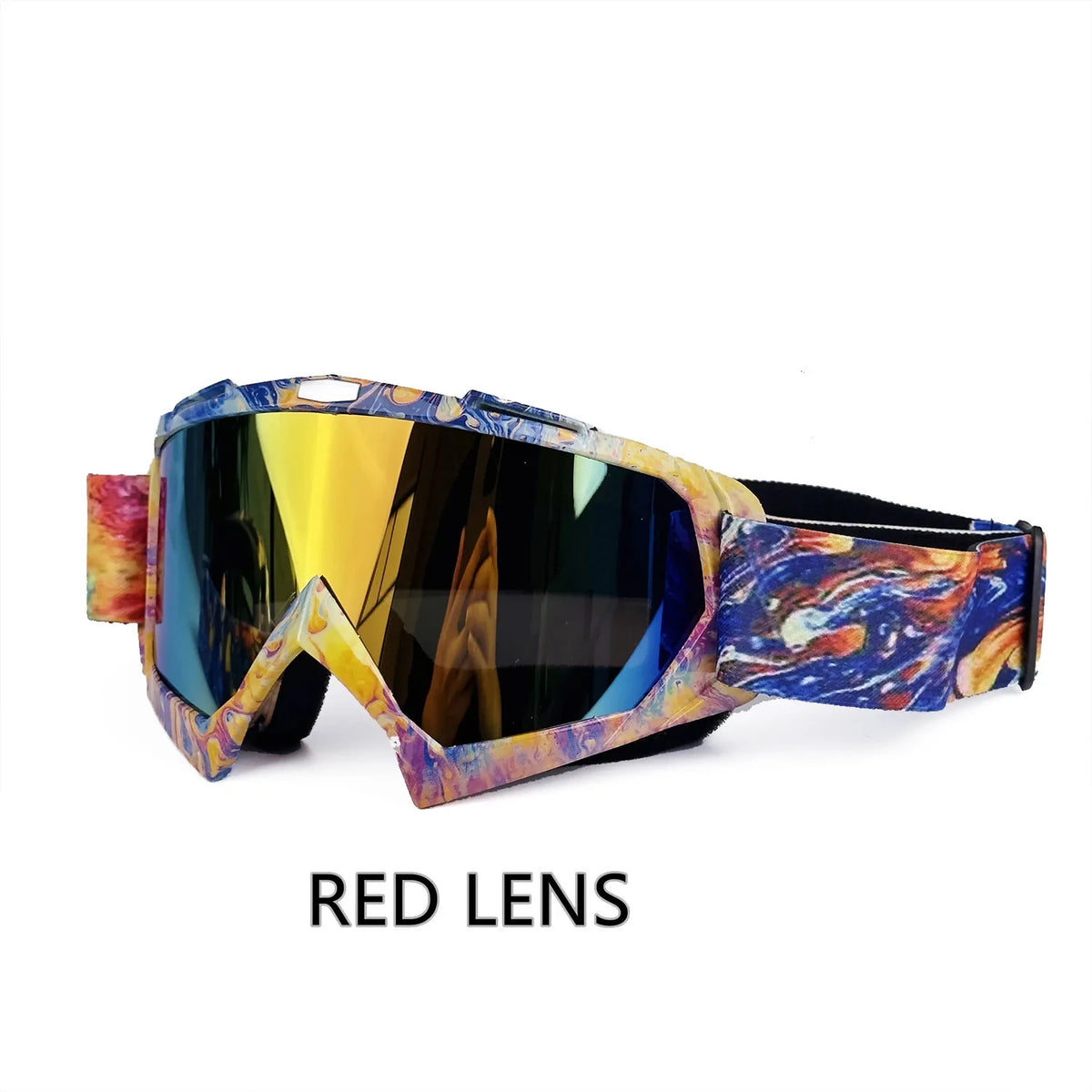 MX Motorcycle Motocross Goggles, Windproof Protective Off-Road Glasses for Men MTB ATV Cycling Racing Outdoor Sports