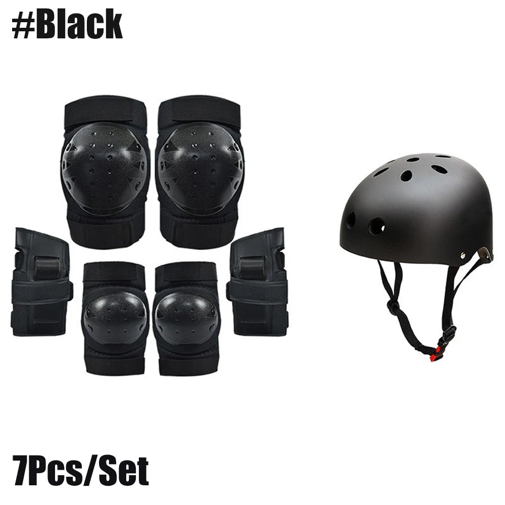 🛡️ Kit de protection 7 pièces BQQQVV – Casque + protections  Un seul kit. Une protection de la tête aux poignets. 🛴⚡