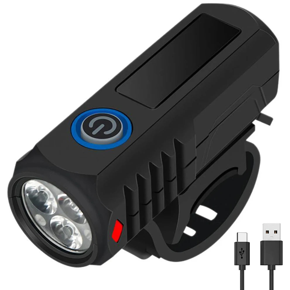 LED Cycling Front Light High Brightness Cycling Safety Front Lamp USB Charging MTB Bike Headlight Bicycle Accessories