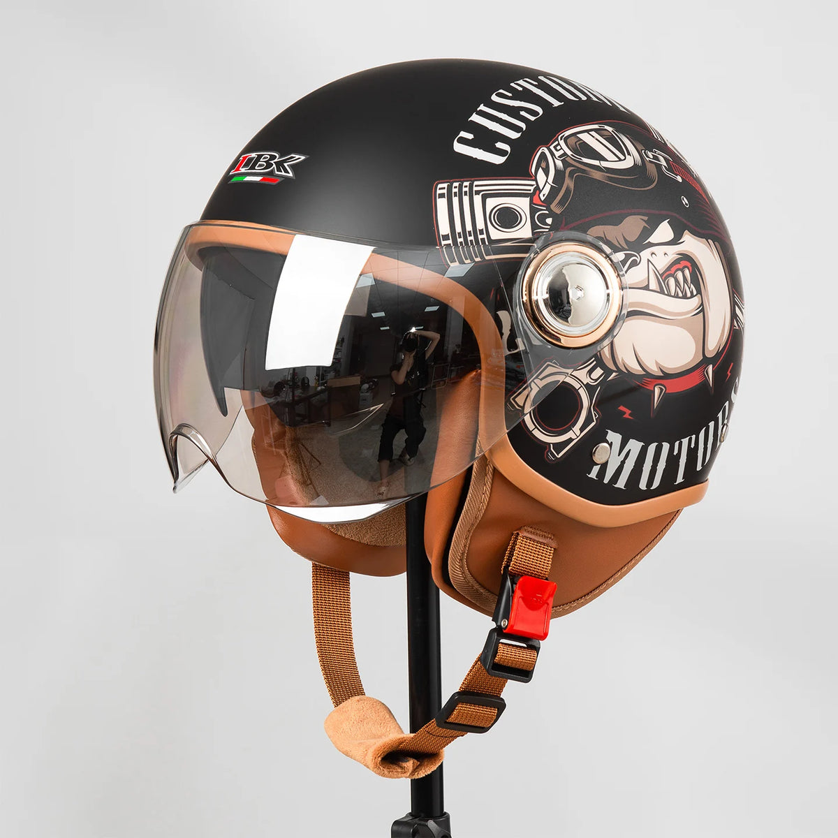 Casque IBK B-110 Retro Route – Half Helmet 🏍️ | Ride Nuts