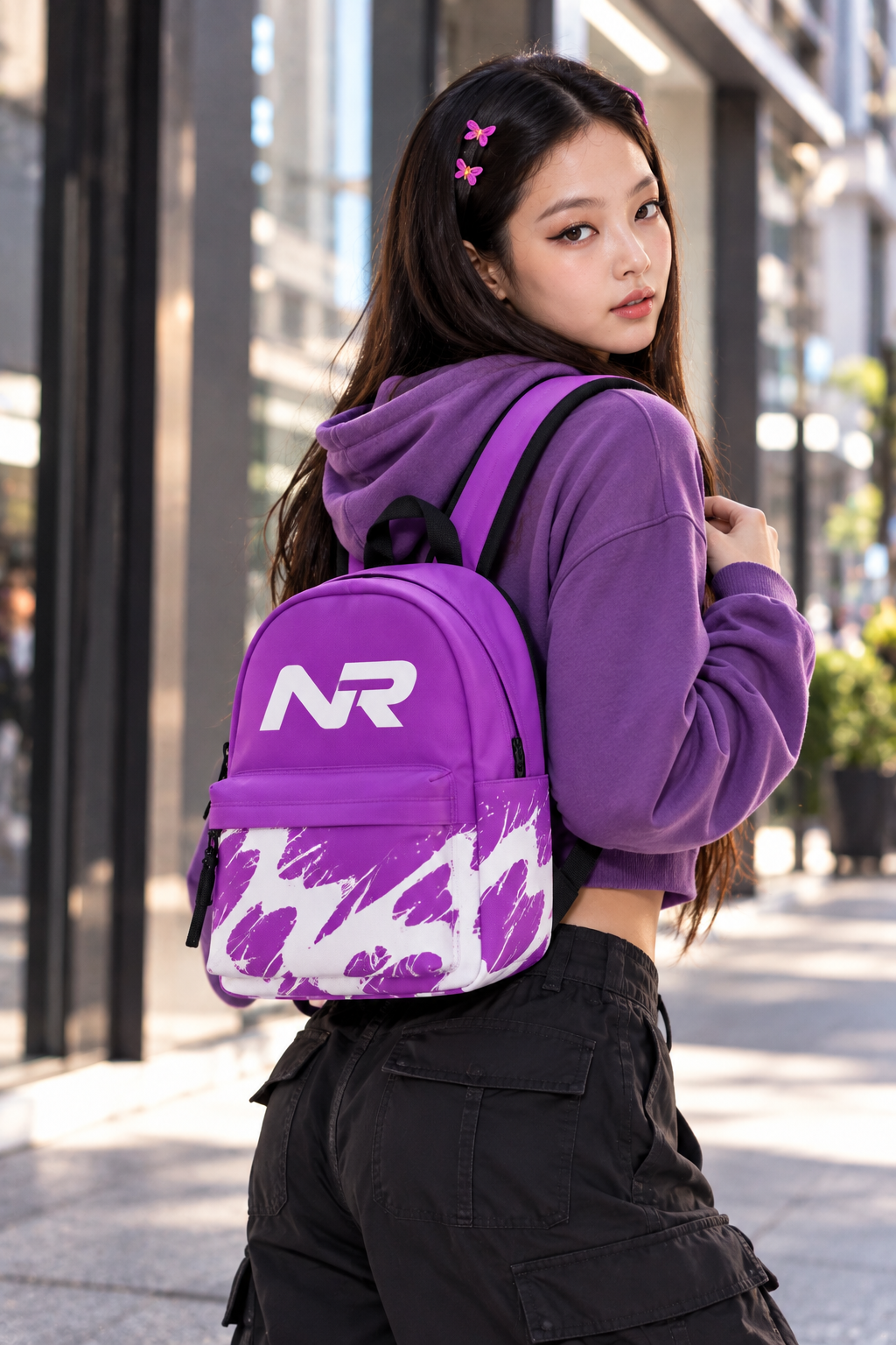 Purple Graffiti Backpack
